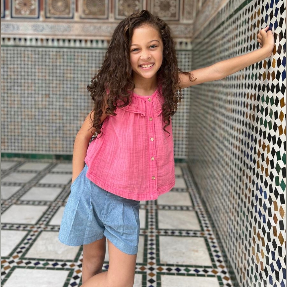 {Poppet & Fox} NEW Tailored Chambray Shorts - Picture 3 of 8